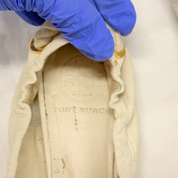 Tory Burch White Ballet Flats 2008 Los Angeles Time 8.5M - Picture 5 of 7